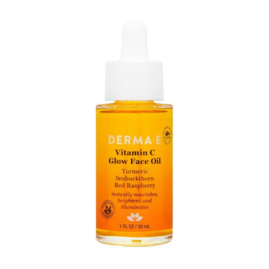 Олія для сяяння шкіри обличчя Derma E Vitamin C Glow Face Oil з вітаміном С, 30 мл